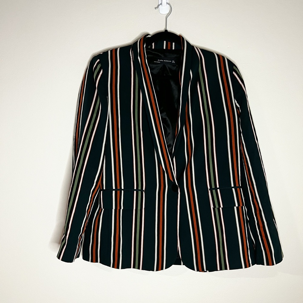Zara Multicolor Striped Blazer - Picture 3 of 6